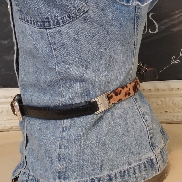 Talbot's Croc Embossed Statement Belt - Picture 4 of 6